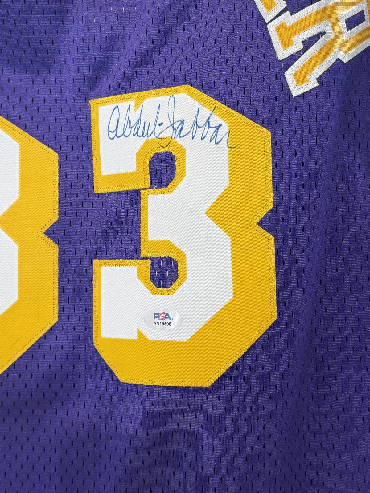 Kareem Abdul Jabbar Signed Adidas 1979 Jersey Auto PSA COA LA Lakers HOF