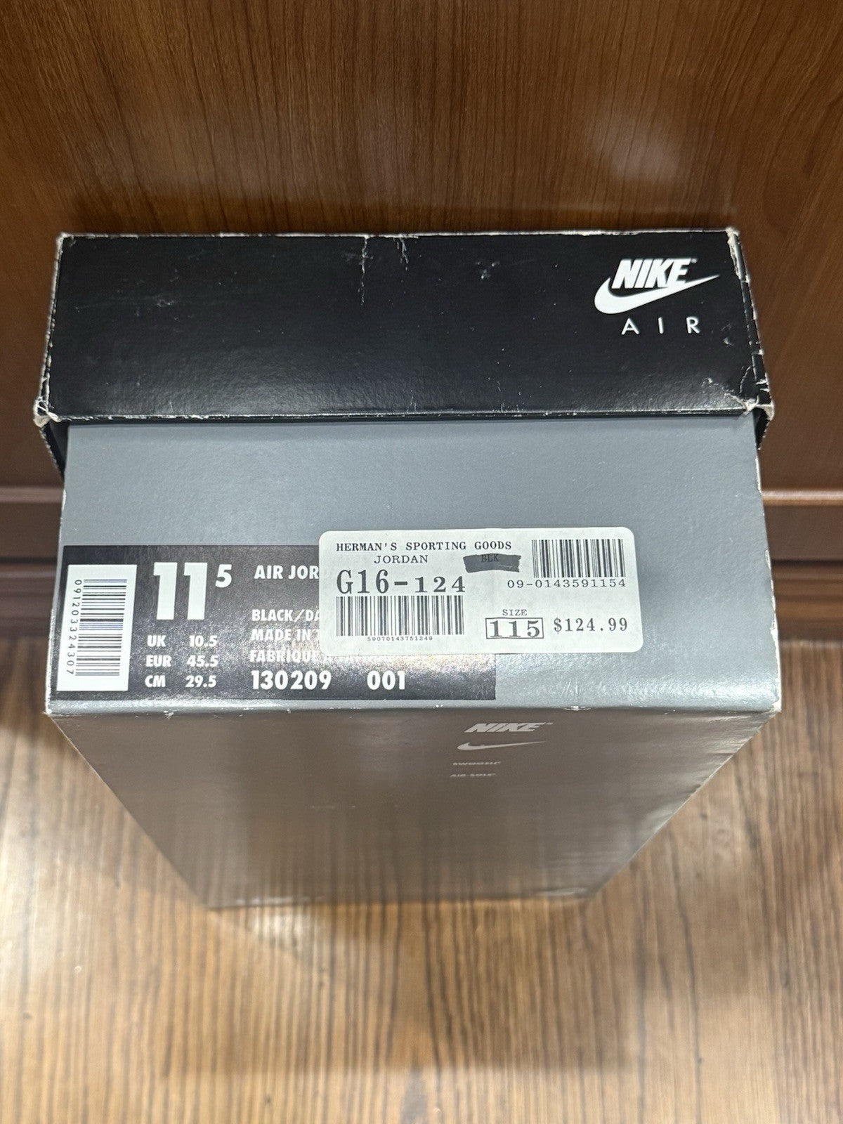 Original Air Jordan 10 X "Shadow" Black OG 1994 sz 11.5 In Box Believe New