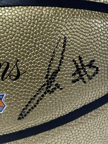 Jose Alvarado Knicks #5 Signed 2026 NBA Champions Gold Basketball Auto Fanatics
