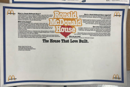 1982 MILWAUKEE BREWERS American League Place Mat Paul Molitor McDonalds 3 Mattes