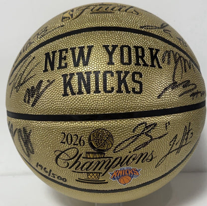 NY Knicks Team Signed 2026 Finals Basketball /500 Jalen Brunson Og Auto Fanatics