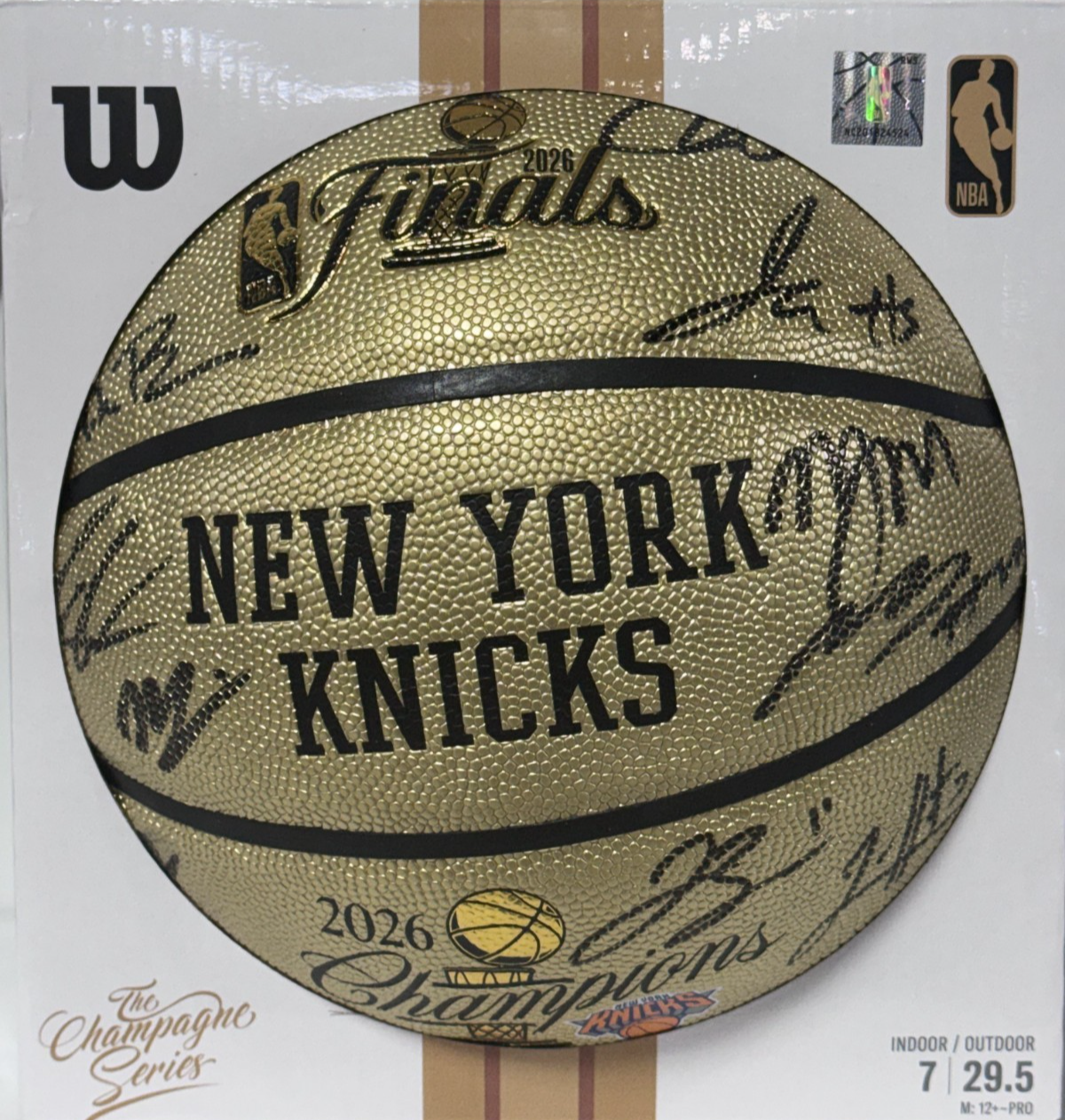 NY Knicks Team Signed 2026 Finals Basketball /500 Jalen Brunson Og Auto Fanatics