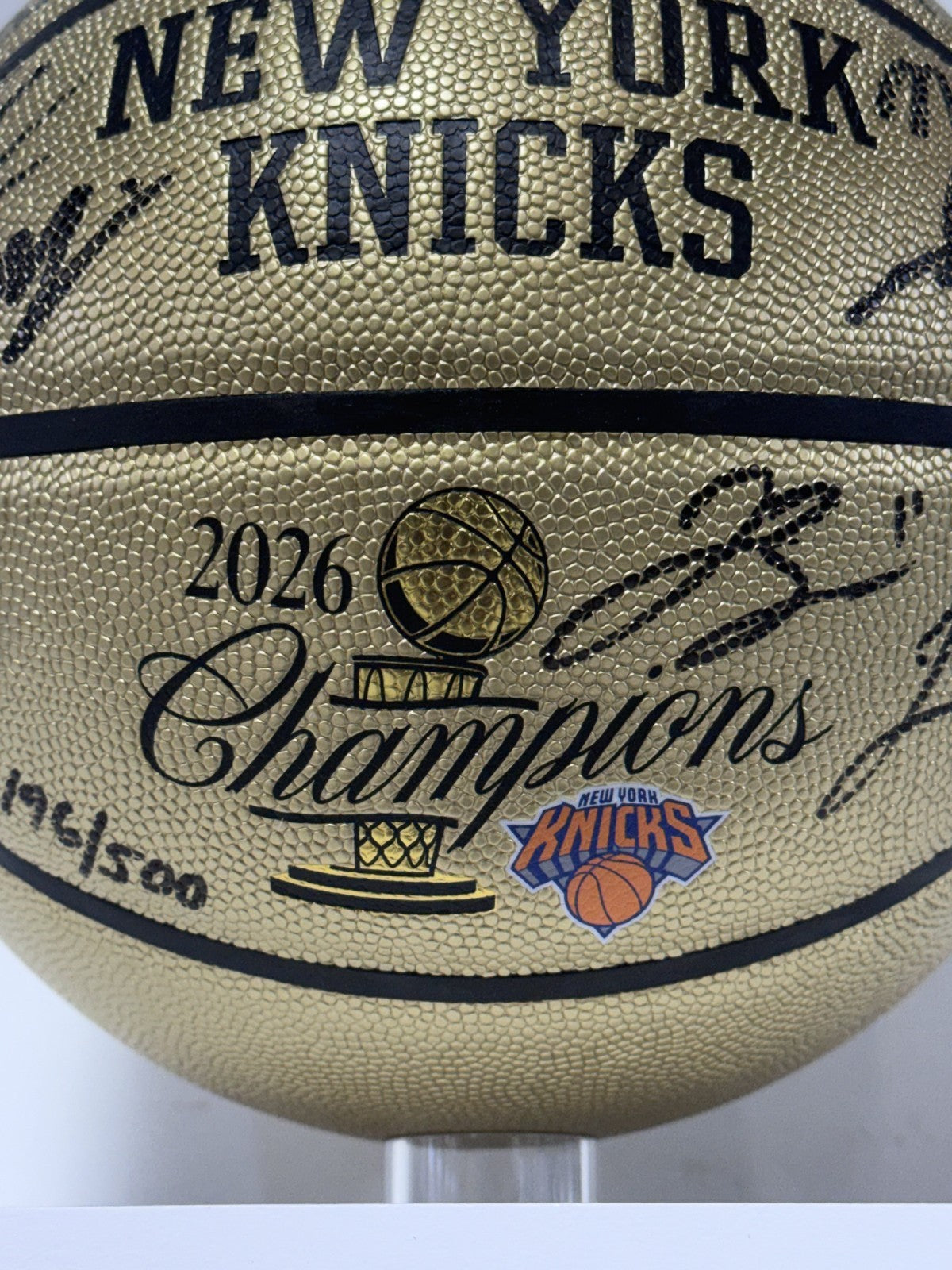 NY Knicks Team Signed 2026 Finals Basketball /500 Jalen Brunson Og Auto Fanatics