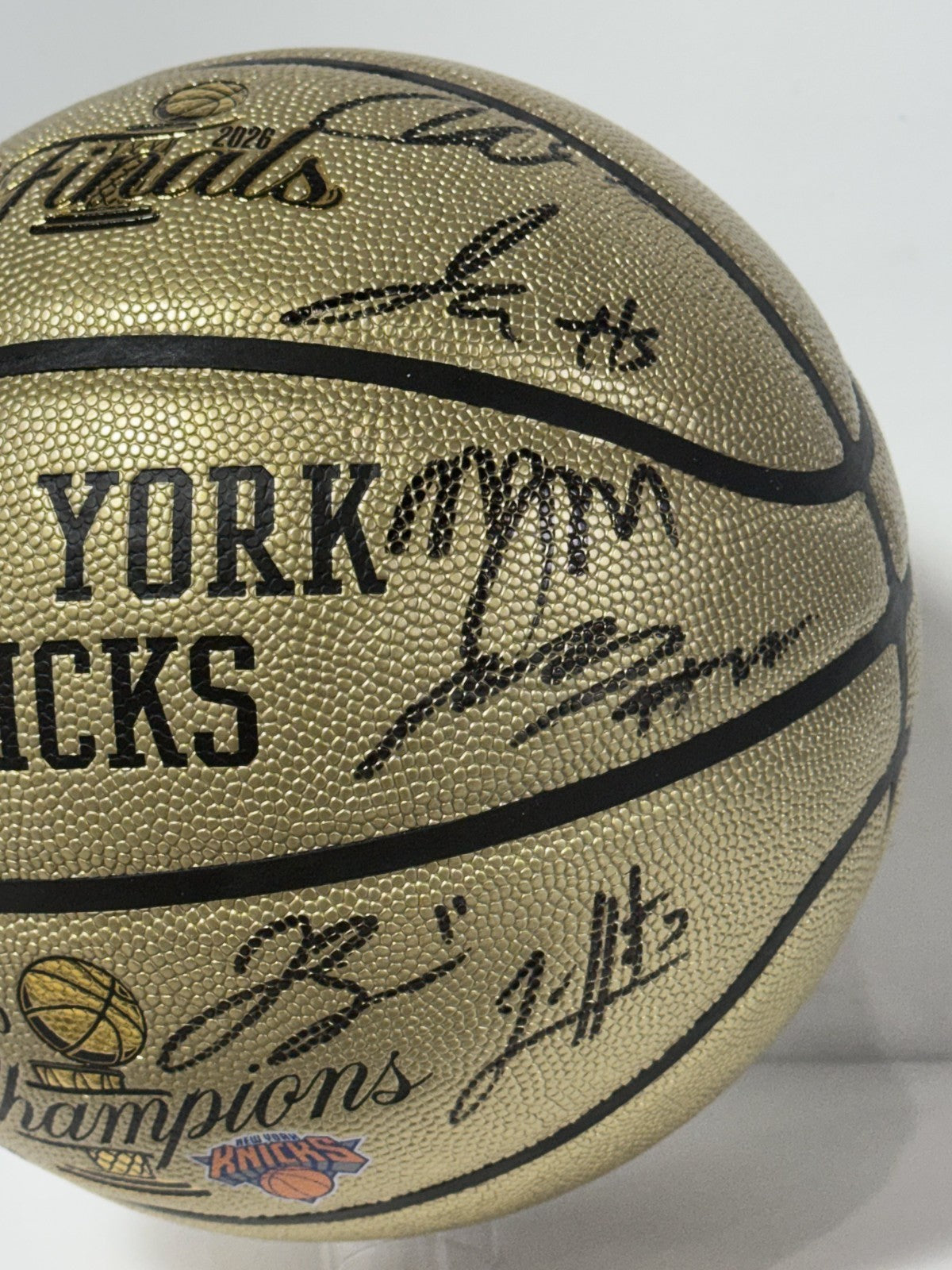 NY Knicks Team Signed 2026 Finals Basketball /500 Jalen Brunson Og Auto Fanatics