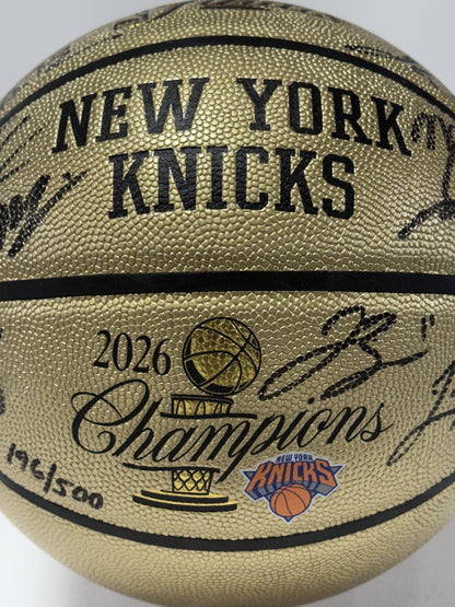 NY Knicks Team Signed 2026 Finals Basketball /500 Jalen Brunson Og Auto Fanatics