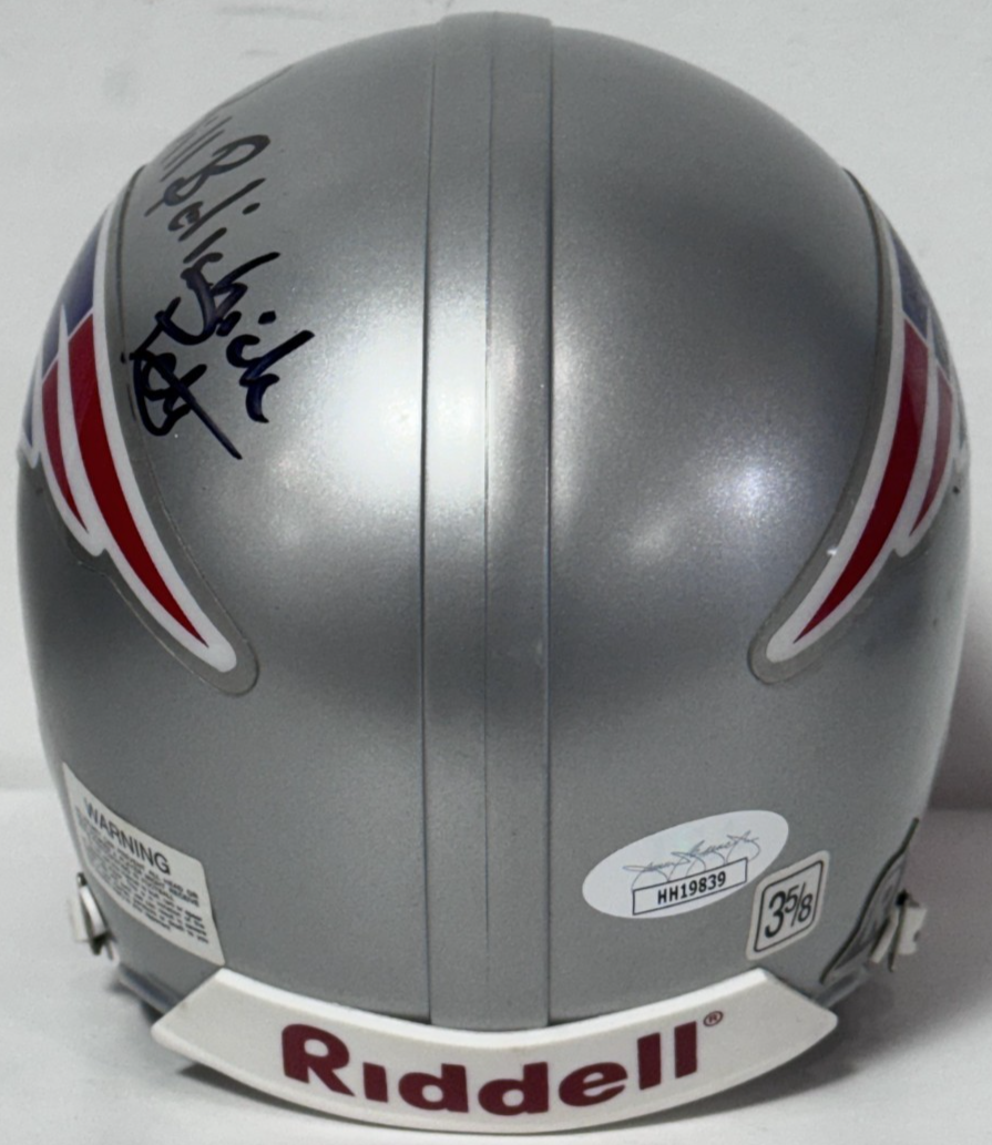 Bill Belichick Signed Patriots Riddell Mini Helmet Pats Auto JSA COA W/Case