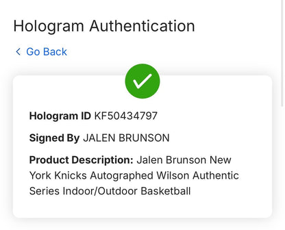 Jalen Brunson Signed Wilson I/O Basketball MVP Knicks Autograph Fanatics COA