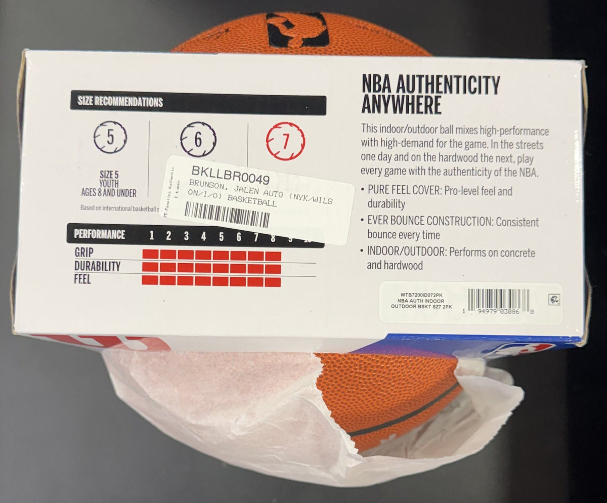 Jalen Brunson Signed Wilson I/O Basketball MVP Knicks Autograph Fanatics COA