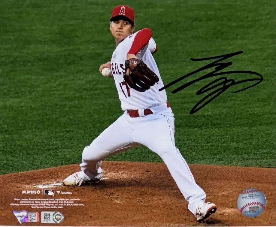 Shohei Ohtani Signed 8x10 Photo Framed Suede MVP LA Angels Auto MLB Fanatics COA