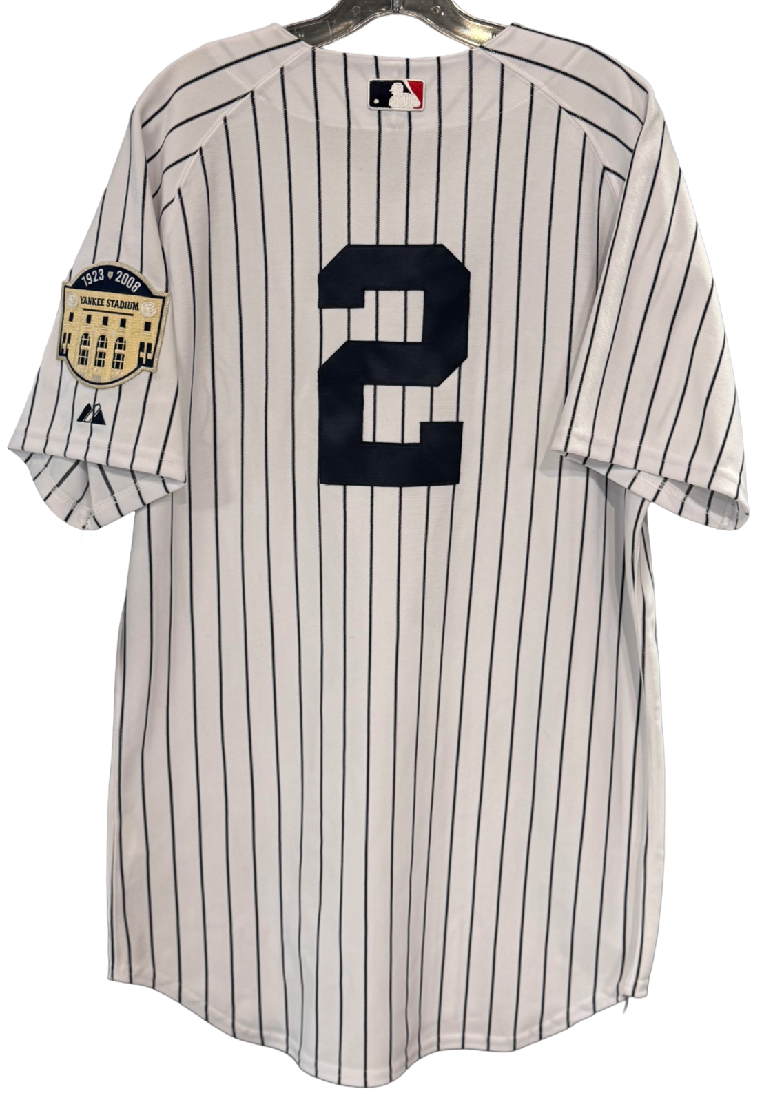 Derek Jeter Majestic Mlb Authentic Yankees Jersey 2008 Final Season Patch S 44