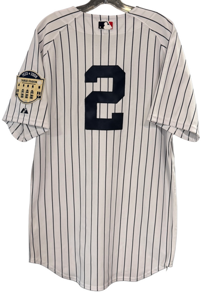 Derek Jeter Majestic Mlb Authentic Yankees Jersey 2008 Final Season Patch S 44