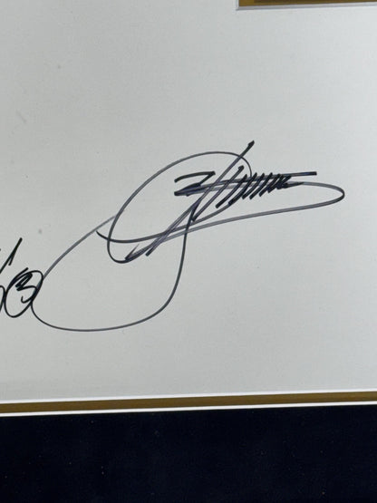 KISS Signed Poster Framed W/ LE 24K Gold Final Show Ticket Auto JSA LOA