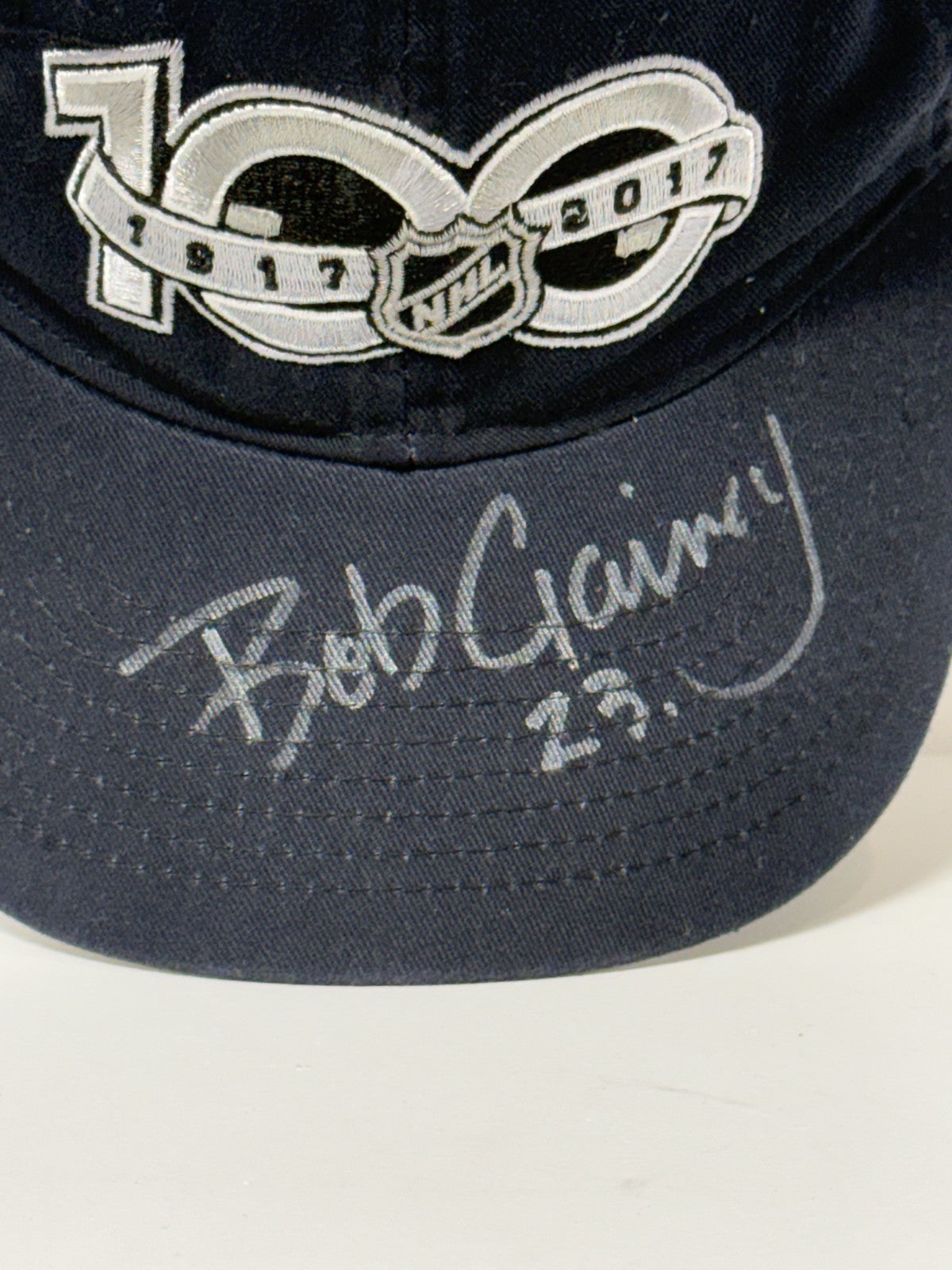 Bob Gainey HOF Signed Reebok NHL Centennial Season Hat 100 Canadiens Auto COA