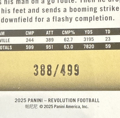 Tyler Shough 2025 Panini Revolution Rookies #246 Teal Levels /499 RC Saints Mint