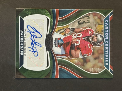 2025 Panini Certified WARREN SAPP Canton Certified Mint Auto Tampa Bay /15 HOF
