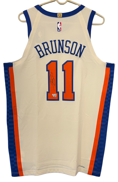 Jalen Brunson Signed Authentic City Nike Jersey Knicks FINALS  MVP Auto Fanatics