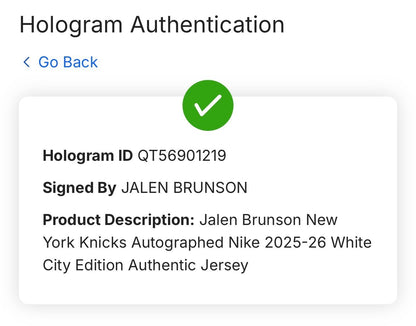 Jalen Brunson Signed Authentic City Nike Jersey Knicks FINALS  MVP Auto Fanatics