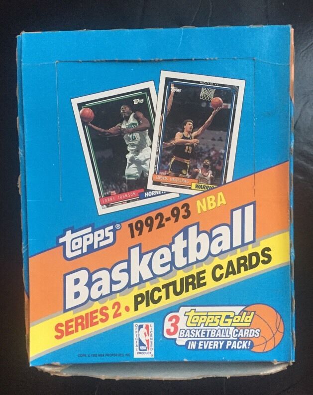1992 /93 Topps Series 2 Basketball 24 Rack Pack Box Shaquille O’Neal RC Gold