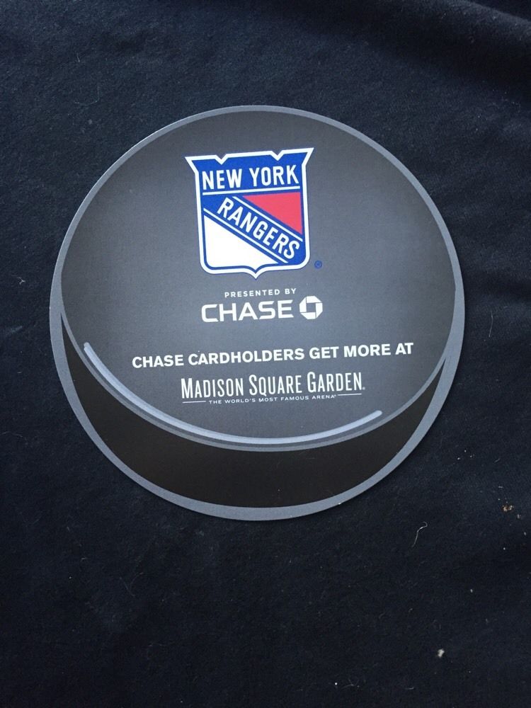 New York Rangers Hockey Puck Refrigerator Magnet Chase Promo 6 Inches Msg